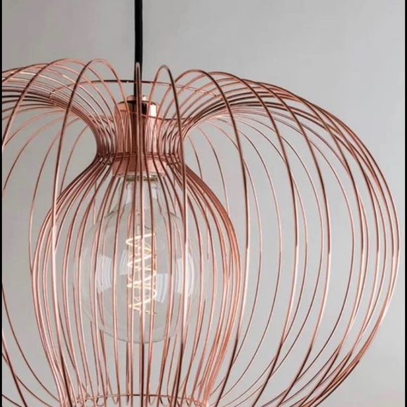 Copper geometric pendant lights - Picture 4 of 4
